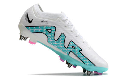 Nike Air Zoom Mercurial Vapor 15 Elite SG Low-Tops Football Boots - White/Blue/Black