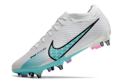 Nike Air Zoom Mercurial Vapor 15 Elite SG Low-Tops Football Boots - White/Blue/Black
