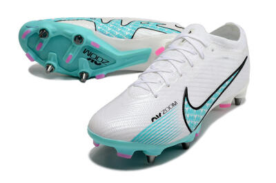 Nike Air Zoom Mercurial Vapor 15 Elite SG Low-Tops Football Boots - White/Blue/Black
