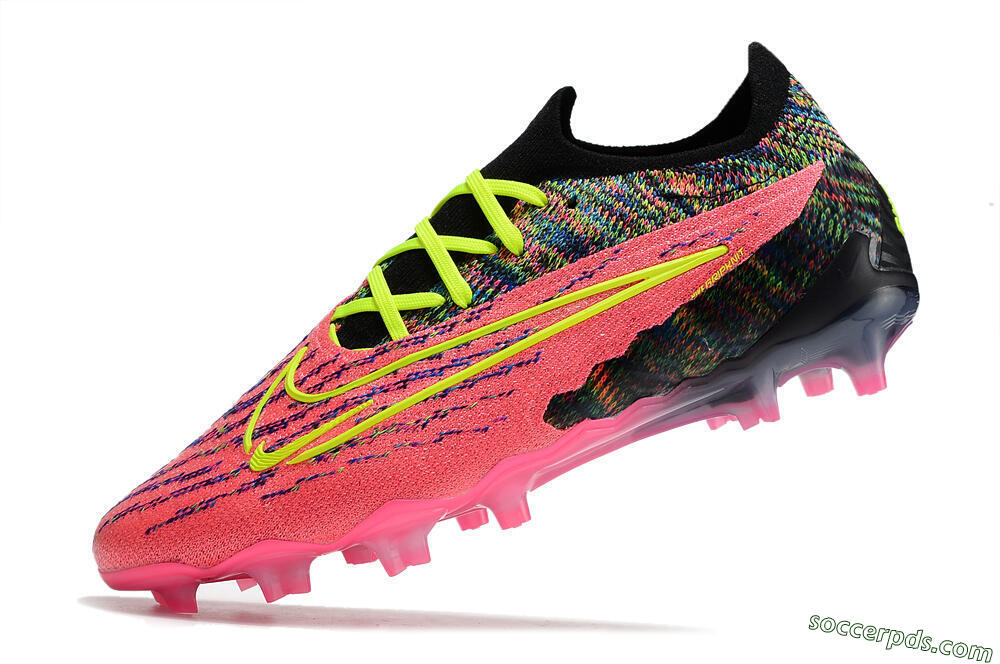 Nike Phantom GX Elite FG Low-Tops Football Boots - Pink/Rainbow 5