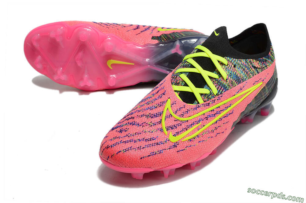 Nike Phantom GX Elite FG Low-Tops Football Boots - Pink/Rainbow 3