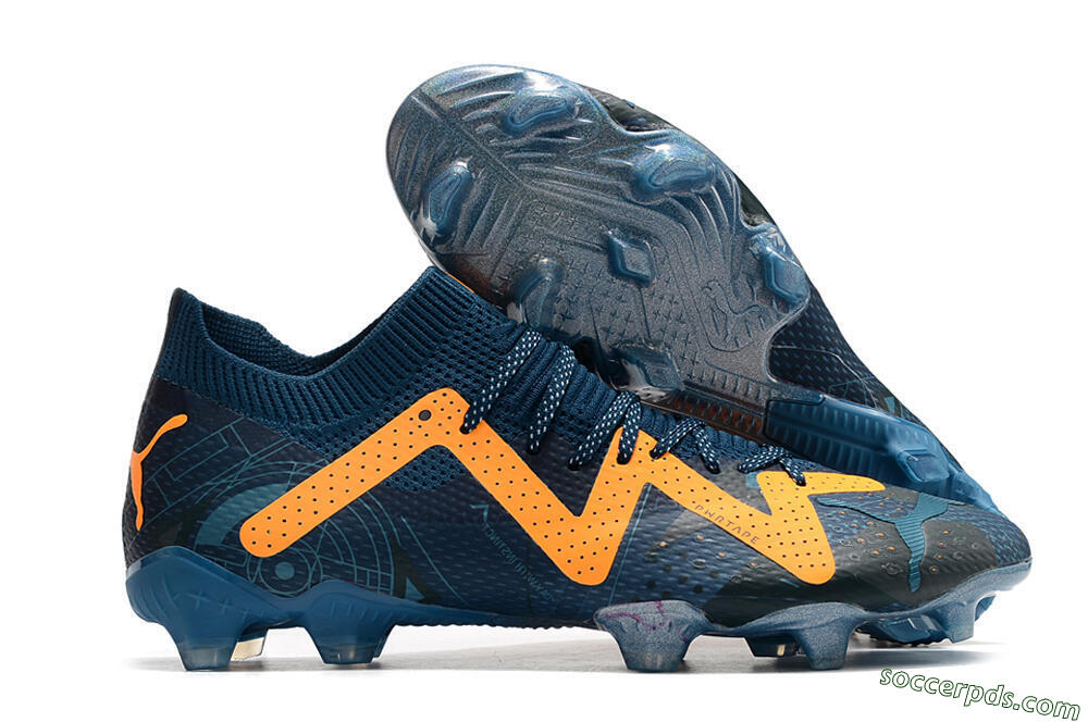 Puma Future Ultimate FG Low-Tops Football Boots - Blue/Yellow 1