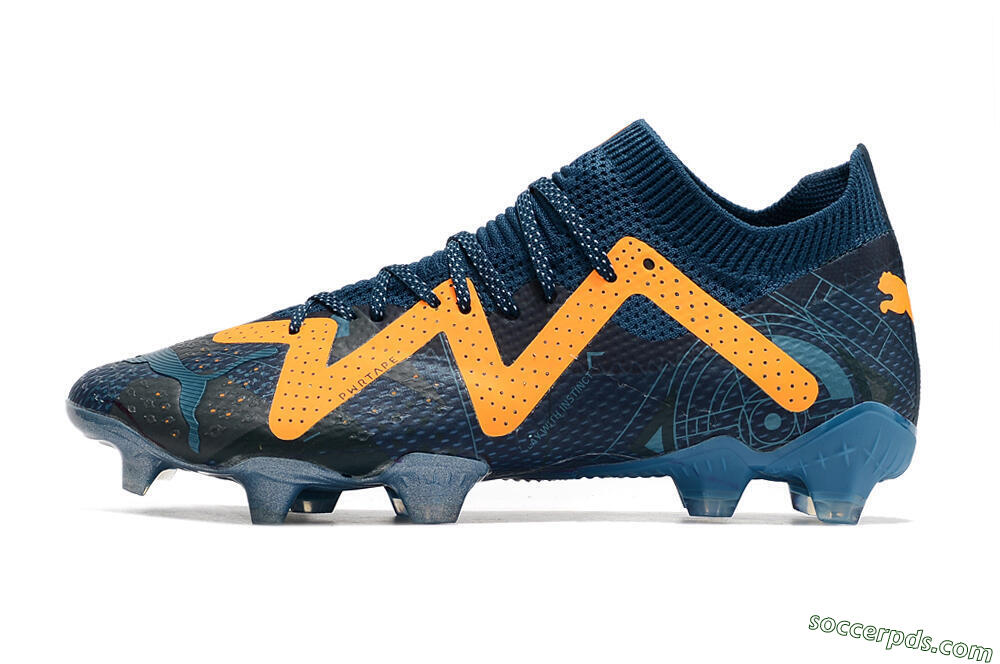 Puma Future Ultimate FG Low-Tops Football Boots - Blue/Yellow 2