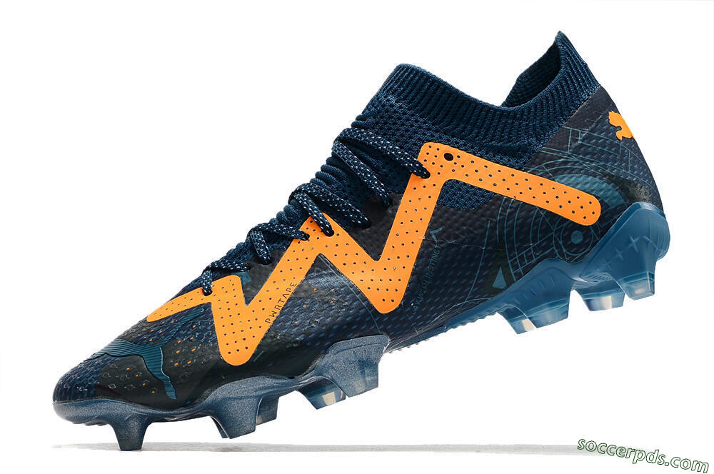 Puma Future Ultimate FG Low-Tops Football Boots - Blue/Yellow 5