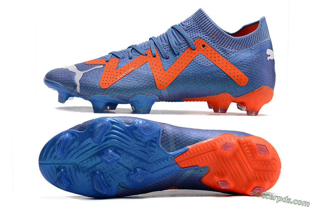 Puma Future Ultimate FG Low-Tops Football Boots - Blue/Orange/White 0