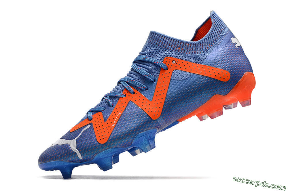Puma Future Ultimate FG Low-Tops Football Boots - Blue/Orange/White 5