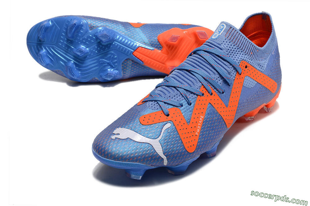 Puma Future Ultimate FG Low-Tops Football Boots - Blue/Orange/White 3