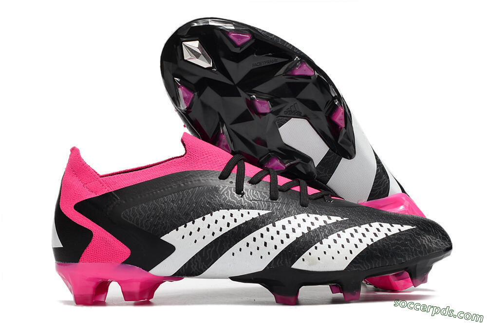  Adidas Predator Accuracy.1 FG Low-Tops Football Boots - Black/Pink/White 1