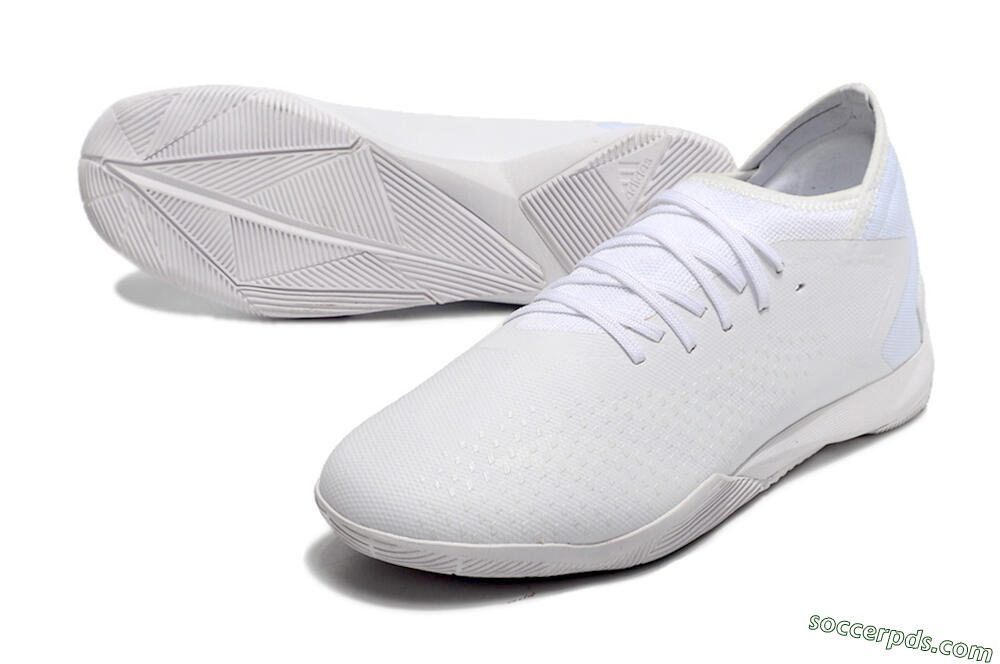 Adidas Predator Accuracy.3 IC Low-Tops Football Shoes - White/White 3