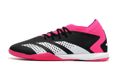 Adidas Predator Accuracy.3 IC Low-Tops Football Shoes - Black/Pink/White