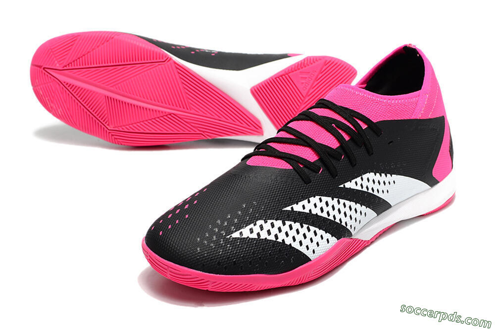Adidas Predator Accuracy.3 IC Low-Tops Football Shoes - Black/Pink/White 3