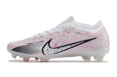 Nike Air Zoom Mercurial Vapor 15 Elite FG Low-Tops Football Boots - White/Pink/Black