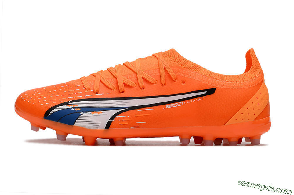 Puma Ultra Ultimate MG MG Low-Tops Football Boots - Orange/White/Blue 2