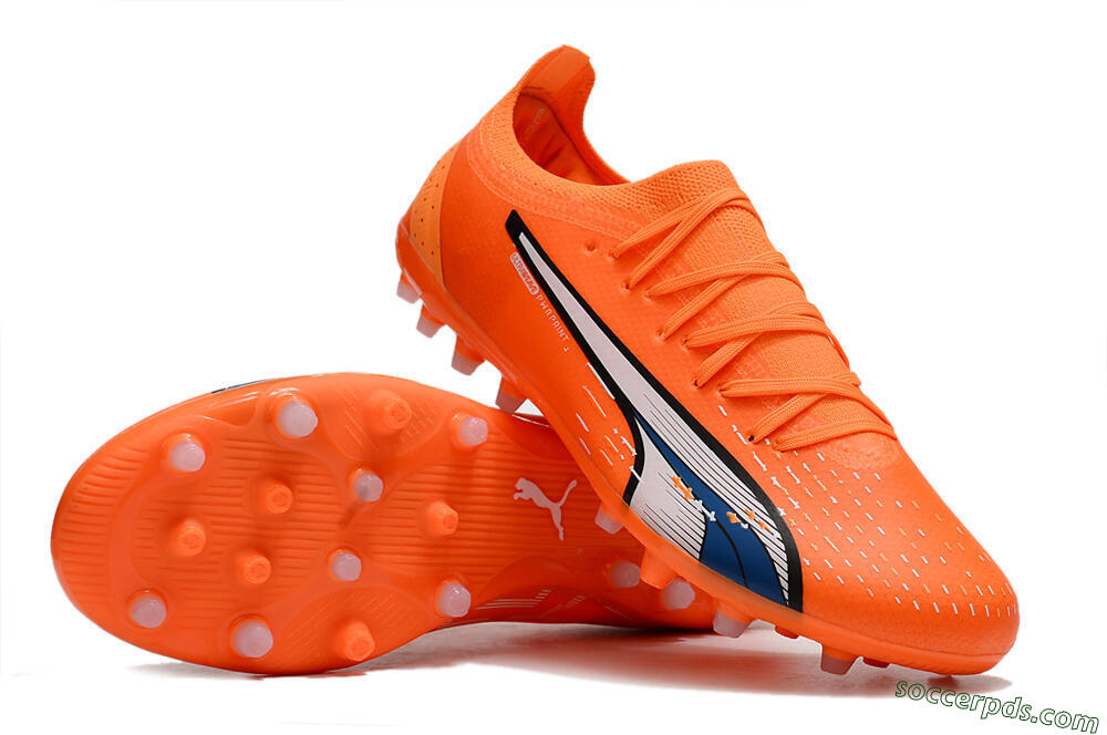 Puma Ultra Ultimate MG MG Low-Tops Football Boots - Orange/White/Blue 3