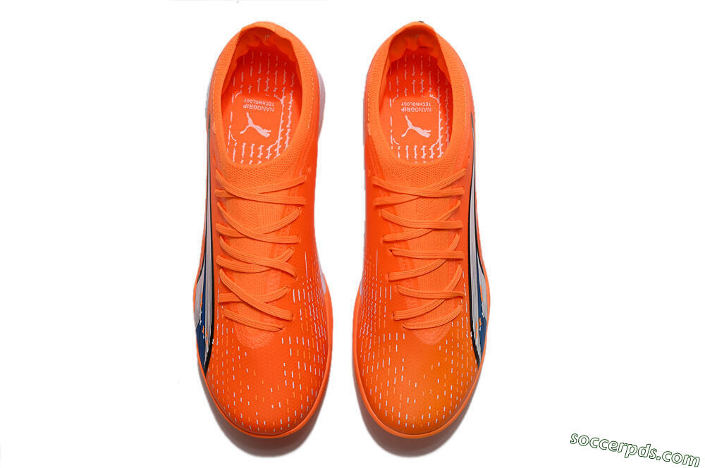 Puma Ultra Ultimate MG MG Low-Tops Football Boots - Orange/White/Blue 7
