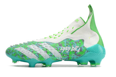 Adidas Predator Freak+ FG High-Tops Football Boots - White/Green