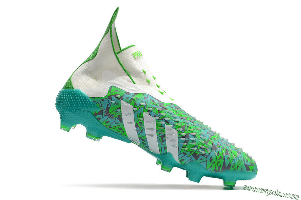 Adidas Predator Freak+ FG High-Tops Football Boots - White/Green 4