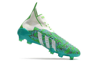 Adidas Predator Freak+ FG High-Tops Football Boots - White/Green