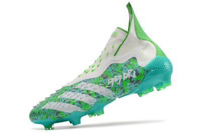 Adidas Predator Freak+ FG High-Tops Football Boots - White/Green