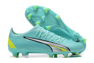 Puma Ultra Ultimate FG Low-Tops Football Boots - Blue/White/Green