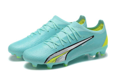 Puma Ultra Ultimate FG Low-Tops Football Boots - Blue/White/Green