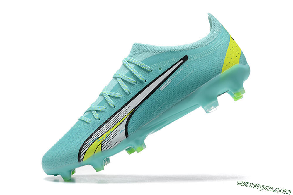 Puma Ultra Ultimate FG Low-Tops Football Boots - Blue/White/Green 8