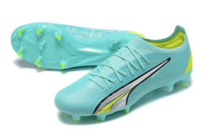 Puma Ultra Ultimate FG Low-Tops Football Boots - Blue/White/Green