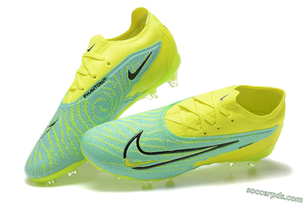 Nike Phantom GX Elite FG Low-Tops Football Boots - Green/Blue/Black 6