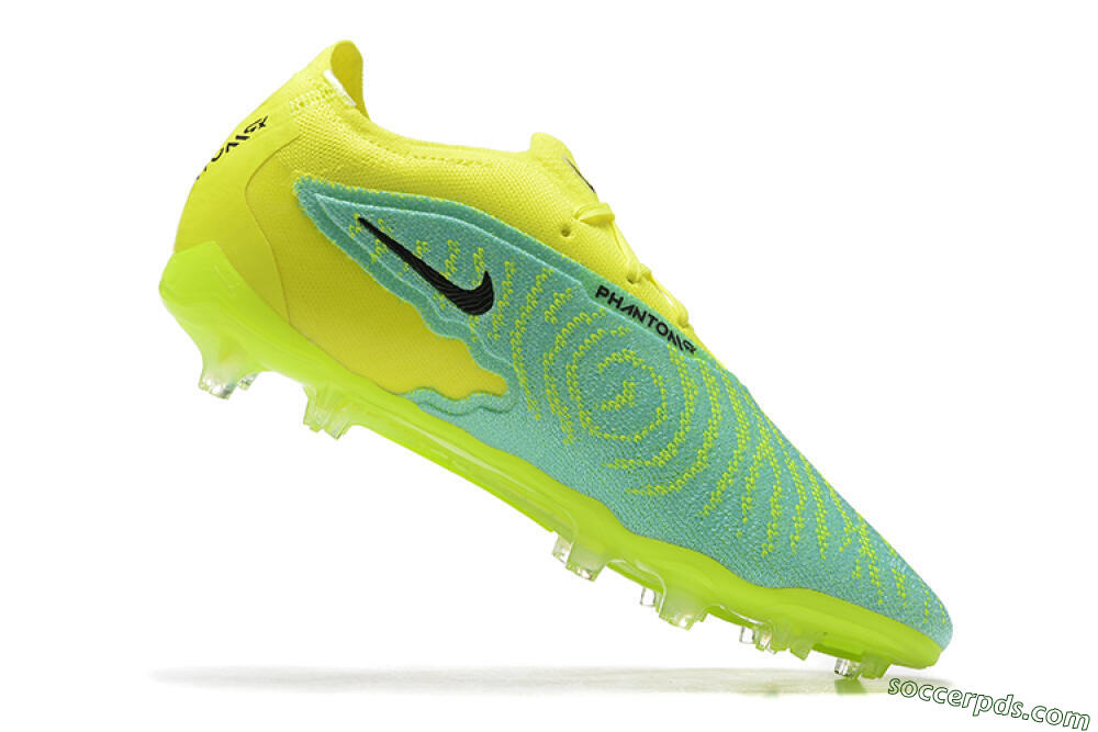 Nike Phantom GX Elite FG Low-Tops Football Boots - Green/Blue/Black 7