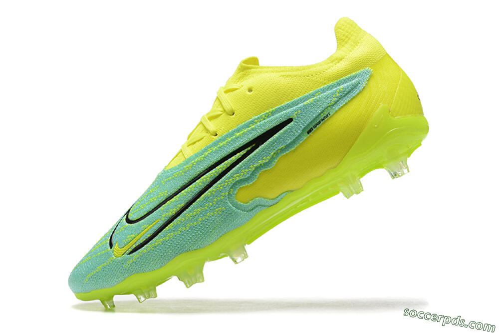 Nike Phantom GX Elite FG Low-Tops Football Boots - Green/Blue/Black 8
