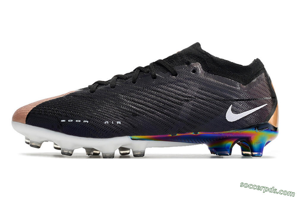 Nike Air Zoom Mercurial Vapor 15 Elite AG Low-Tops Football Boots - Black/White/Brown 2