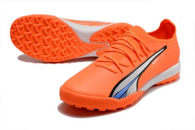 Puma Ultra Ultimate TF Low-Tops Football Shoes - Orange/White/Blue
