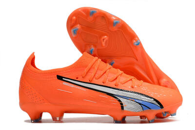 Puma Ultra Ultimate FG Low-Tops Football Boots - Orange/White/Blue