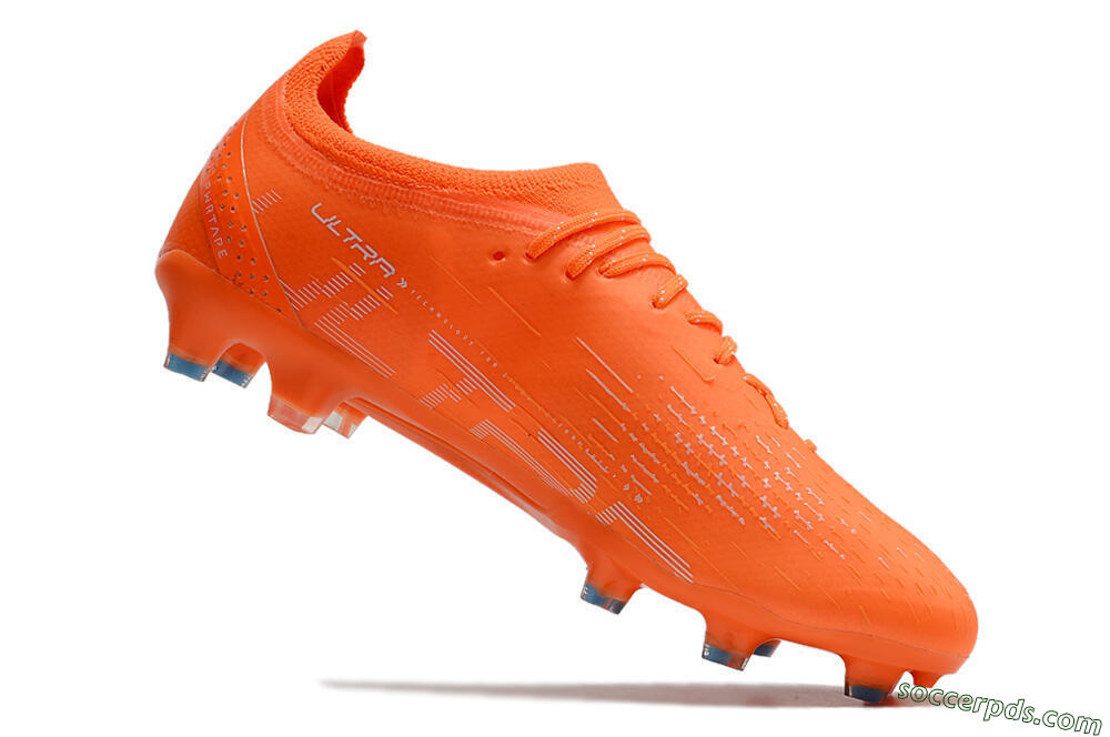 Puma Ultra Ultimate FG Low-Tops Football Boots - Orange/White/Blue 4