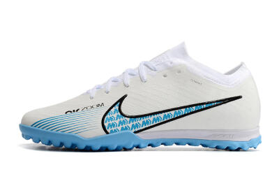 Nike Air Zoom Mercurial Vapor 15 Elite TF Low-Tops Football Shoes - White/Blue/Black
