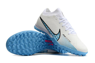 Nike Air Zoom Mercurial Vapor 15 Elite TF Low-Tops Football Shoes - White/Blue/Black