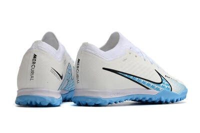 Nike Air Zoom Mercurial Vapor 15 Elite TF Low-Tops Football Shoes - White/Blue/Black