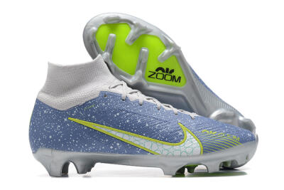 Nike Air Zoom Mercurial Superfly 9 Elite FG High-Tops Football Boots - Blue/White/Green