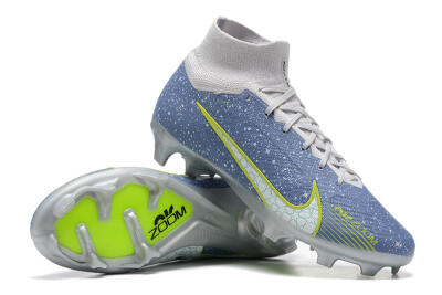 Nike Air Zoom Mercurial Superfly 9 Elite FG High-Tops Football Boots - Blue/White/Green