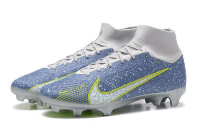 Nike Air Zoom Mercurial Superfly 9 Elite FG High-Tops Football Boots - Blue/White/Green