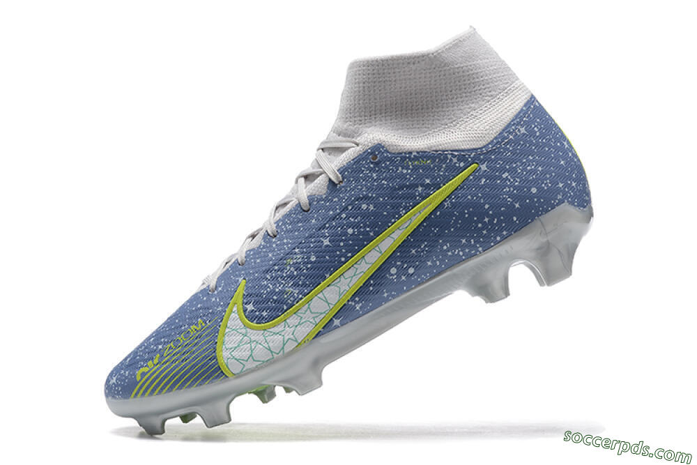 Nike Air Zoom Mercurial Superfly 9 Elite FG High-Tops Football Boots - Blue/White/Green 8