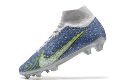 Nike Air Zoom Mercurial Superfly 9 Elite FG High-Tops Football Boots - Blue/White/Green