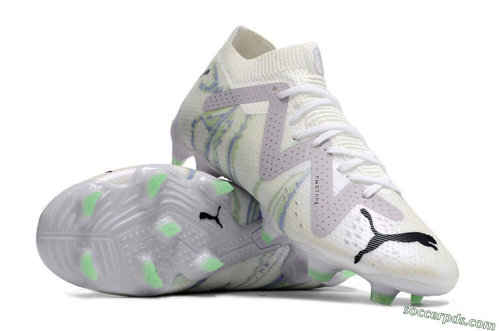 Puma Future Ultimate FG Low-Tops Football Boots - White/Grey/Blue 3