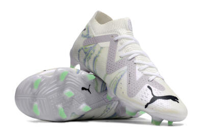 Puma Future Ultimate FG Low-Tops Football Boots - White/Grey/Blue