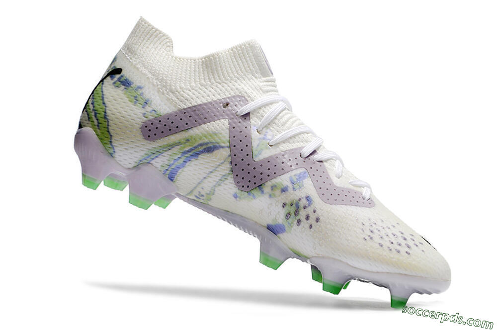 Puma Future Ultimate FG Low-Tops Football Boots - White/Grey/Blue 4