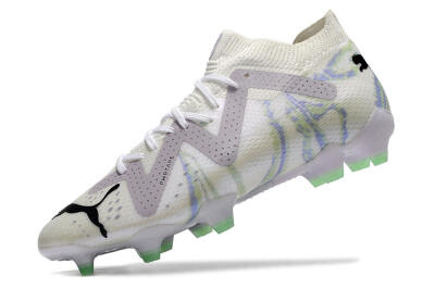 Puma Future Ultimate FG Low-Tops Football Boots - White/Grey/Blue