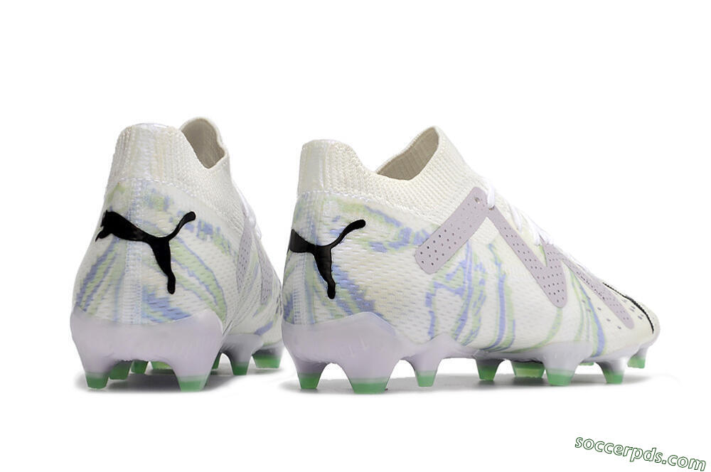 Puma Future Ultimate FG Low-Tops Football Boots - White/Grey/Blue 6