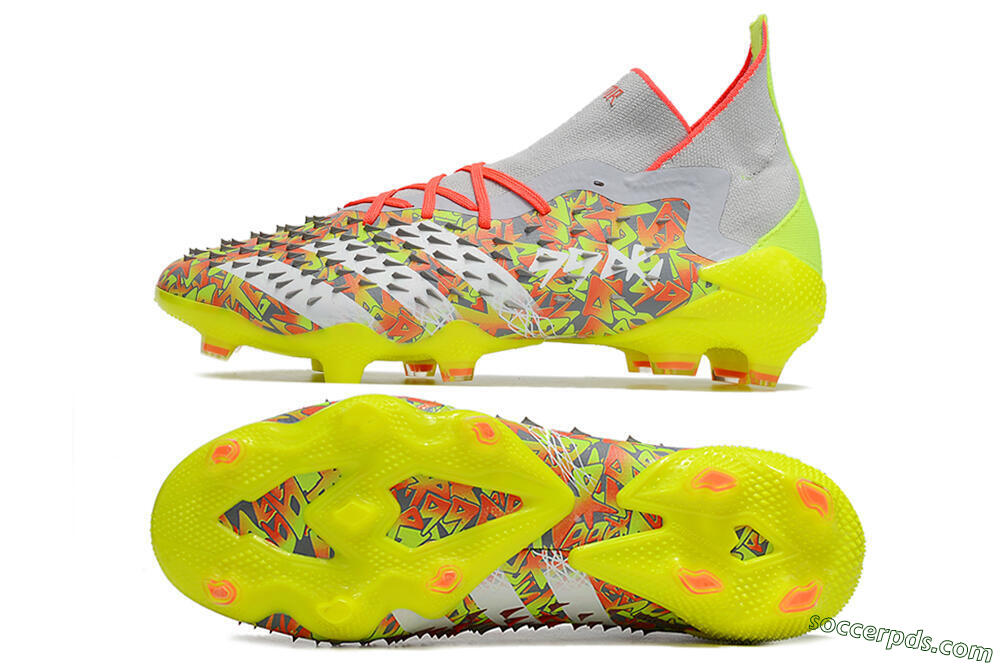 Adidas Predator Freak.1 FG High-Tops Football Boots - Grey/Yellow/Orange 0