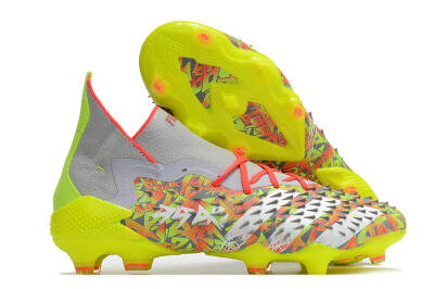 Adidas Predator Freak.1 FG High-Tops Football Boots - Grey/Yellow/Orange