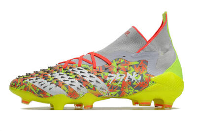 Adidas Predator Freak.1 FG High-Tops Football Boots - Grey/Yellow/Orange